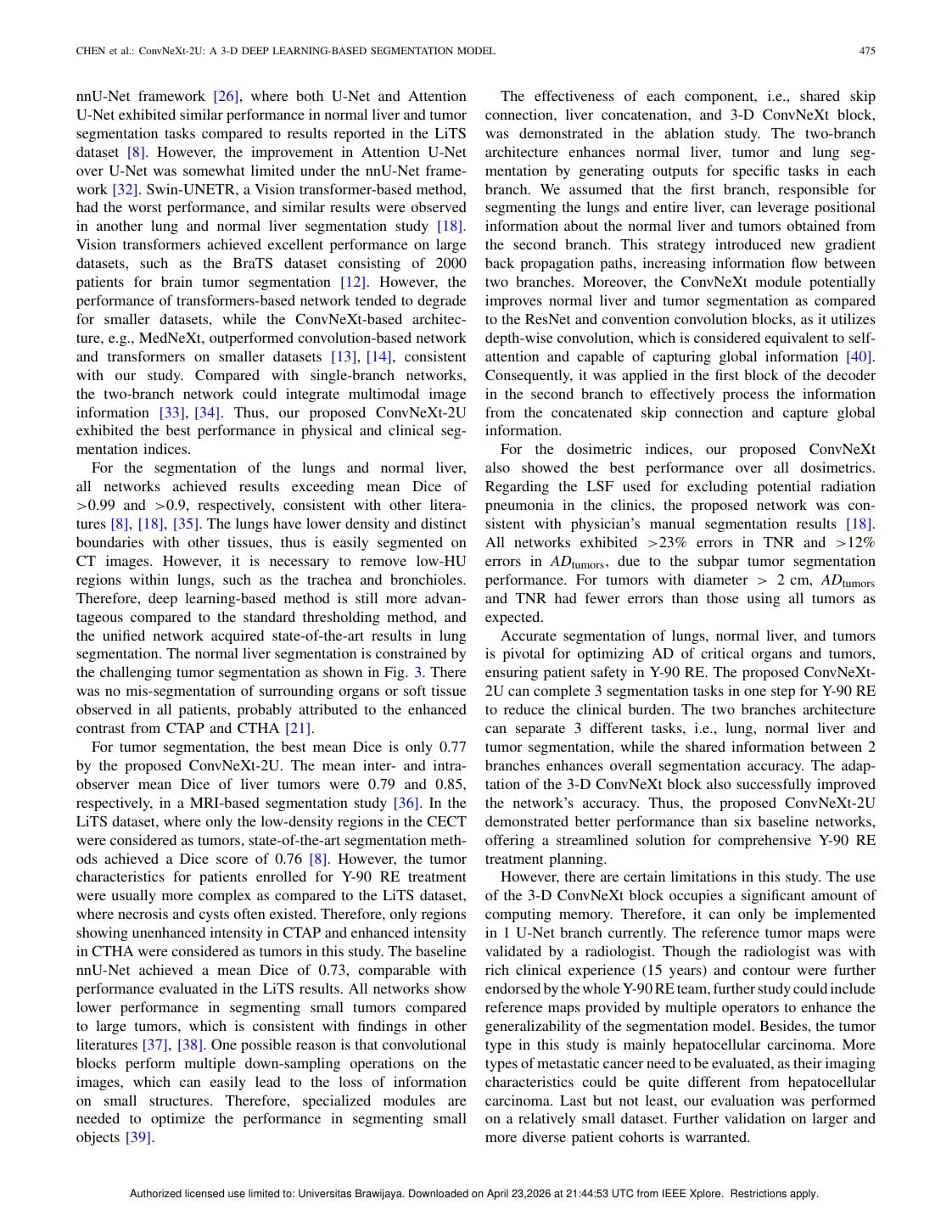 Halaman 8 dari paper ConvNeXt-2U