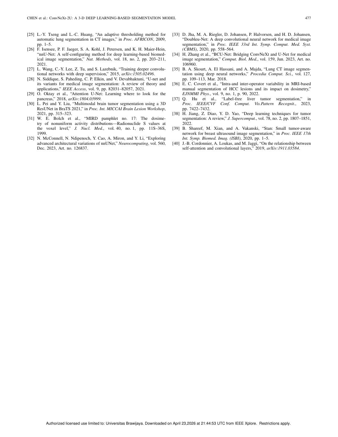 Halaman 10 dari paper ConvNeXt-2U